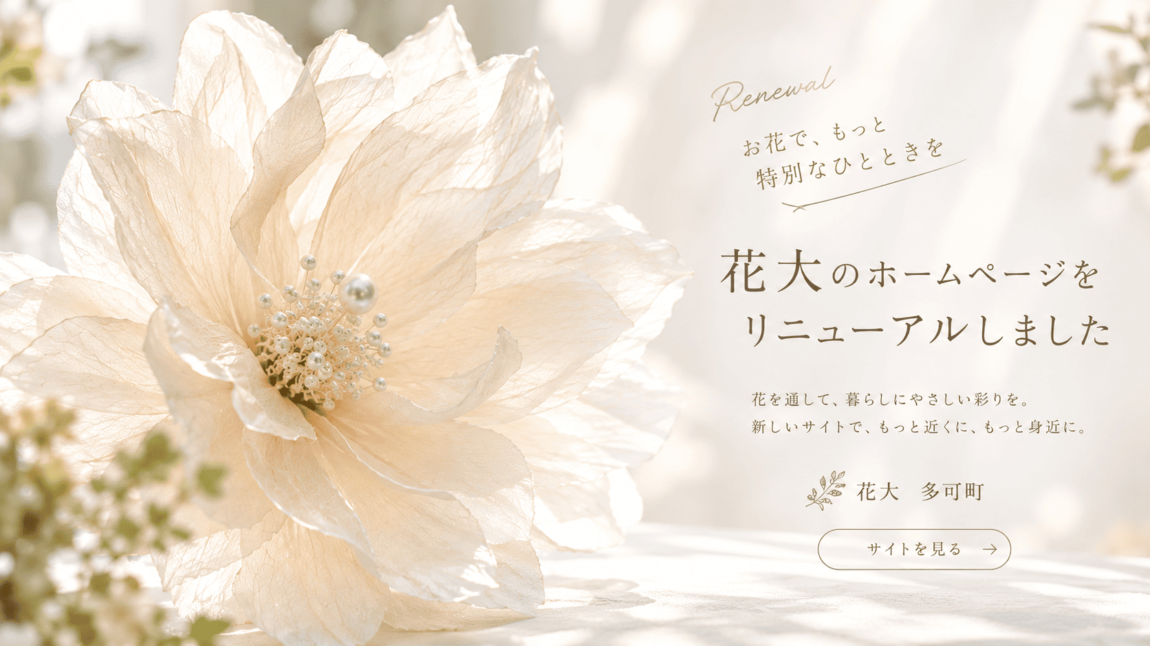 一度作って終わりじゃない。ホームページを”育てる”という選択|花大様ホームページリニューアル事例